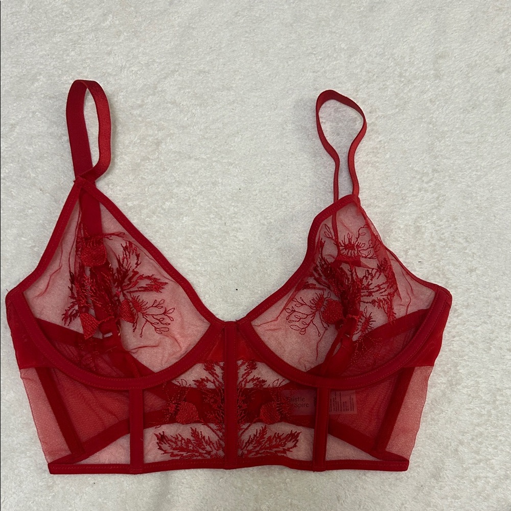 Mesh Corset Style Bra Top